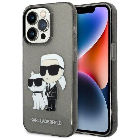 Karl Lagerfeld Etui Karl Lagerfeld KLHCP14XHNKCTGK Apple iPhone 14 Pro Max czarny/black hardcase IML GLIT NFT Karl&Choupette