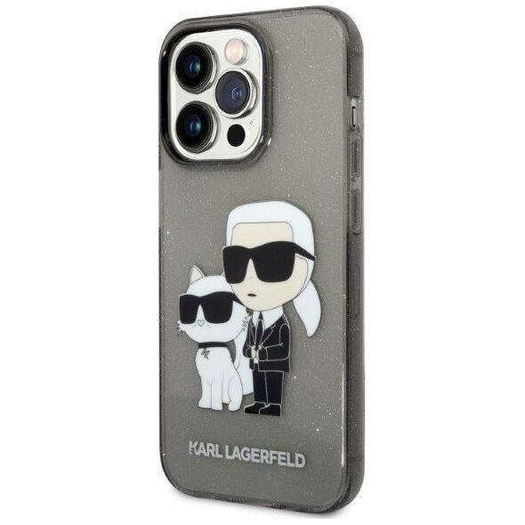 Karl Lagerfeld Etui Karl Lagerfeld KLHCP14XHNKCTGK Apple iPhone 14 Pro Max czarny/black hardcase IML GLIT NFT Karl&Choupette