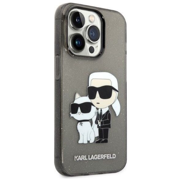 Karl Lagerfeld Etui Karl Lagerfeld KLHCP14XHNKCTGK Apple iPhone 14 Pro Max czarny/black hardcase IML GLIT NFT Karl&Choupette