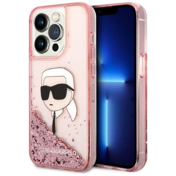 Karl Lagerfeld Etui Karl Lagerfeld KLHCP14XLNKHCP Apple iPhone 14 Pro Max różowy/pink hardcase Glitter NFT Karl Head