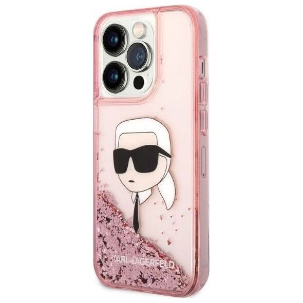 Karl Lagerfeld Etui Karl Lagerfeld KLHCP14XLNKHCP Apple iPhone 14 Pro Max różowy/pink hardcase Glitter NFT Karl Head