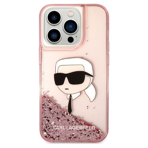 Karl Lagerfeld Etui Karl Lagerfeld KLHCP14XLNKHCP Apple iPhone 14 Pro Max różowy/pink hardcase Glitter NFT Karl Head