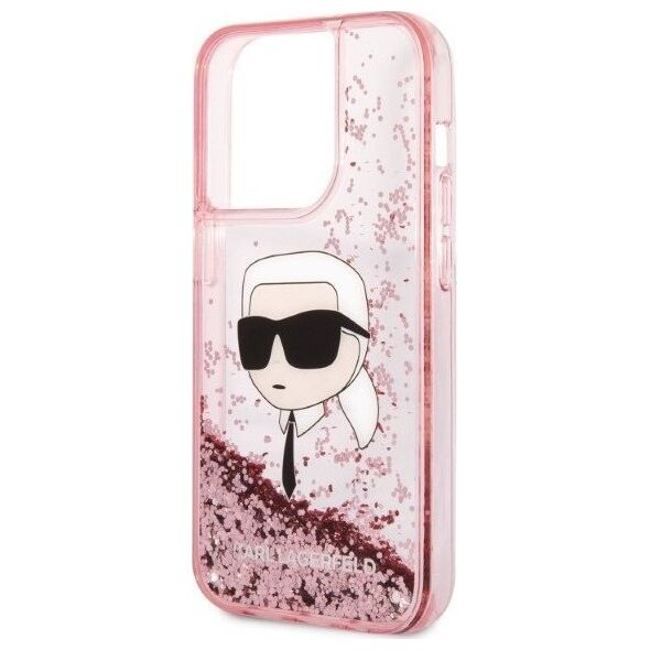 Karl Lagerfeld Etui Karl Lagerfeld KLHCP14XLNKHCP Apple iPhone 14 Pro Max różowy/pink hardcase Glitter NFT Karl Head