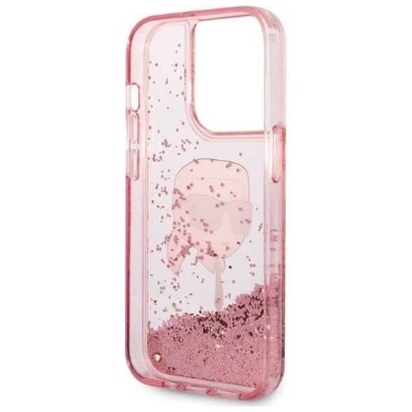 Karl Lagerfeld Etui Karl Lagerfeld KLHCP14XLNKHCP Apple iPhone 14 Pro Max różowy/pink hardcase Glitter NFT Karl Head