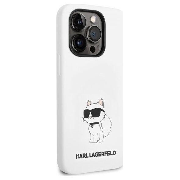 Karl Lagerfeld Etui Karl Lagerfeld KLHCP14XSNCHBCH Apple iPhone 14 Pro Max hardcase biały/white Silicone Choupette