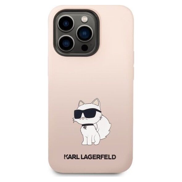 Karl Lagerfeld Etui Karl Lagerfeld KLHCP14XSNCHBCP Apple iPhone 14 Pro Max hardcase różowy/pink Silicone Choupette