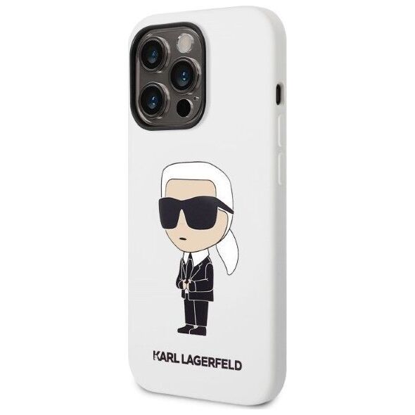 Karl Lagerfeld Etui Karl Lagerfeld KLHCP14XSNIKBCH Apple iPhone 14 Pro Max hardcase biały/white Silicone Ikonik