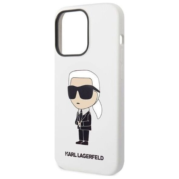 Karl Lagerfeld Etui Karl Lagerfeld KLHCP14XSNIKBCH Apple iPhone 14 Pro Max hardcase biały/white Silicone Ikonik