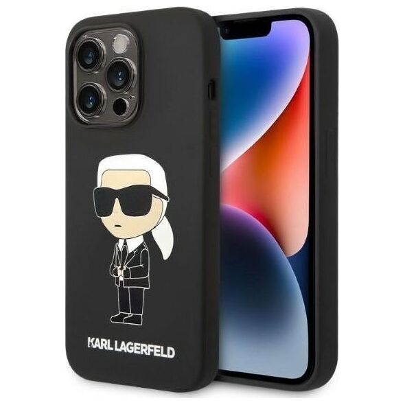 Karl Lagerfeld Etui Karl Lagerfeld KLHCP14XSNIKBCK Apple iPhone 14 Pro Max hardcase czarny/black Silicone Ikonik