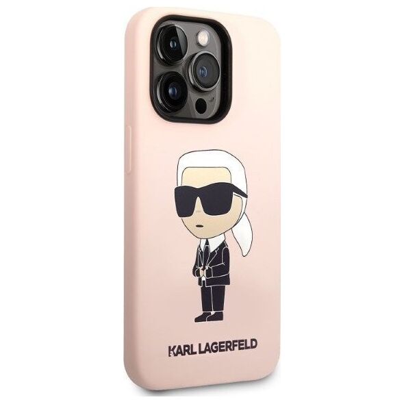 Karl Lagerfeld Etui Karl Lagerfeld KLHCP14XSNIKBCP Apple iPhone 14 Pro Max hardcase różowy/pink Silicone Ikonik