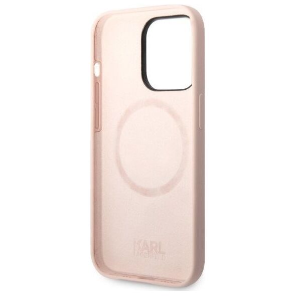 Karl Lagerfeld Etui Karl Lagerfeld KLHMP14XSNIKBCP Apple iPhone 14 Pro Max hardcase różowy/pink Silicone NFT Ikonik Magsafe
