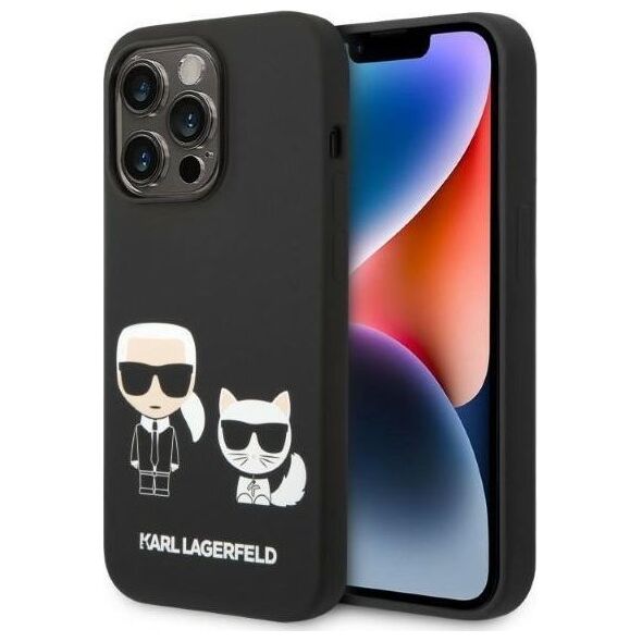 Karl Lagerfeld Etui Karl Lagerfeld KLHMP14XSSKCK Apple iPhone 14 Pro Max hardcase czarny/black Liquid Silicone Karl & Choupette Magsafe