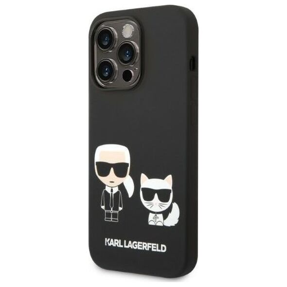 Karl Lagerfeld Etui Karl Lagerfeld KLHMP14XSSKCK Apple iPhone 14 Pro Max hardcase czarny/black Liquid Silicone Karl & Choupette Magsafe