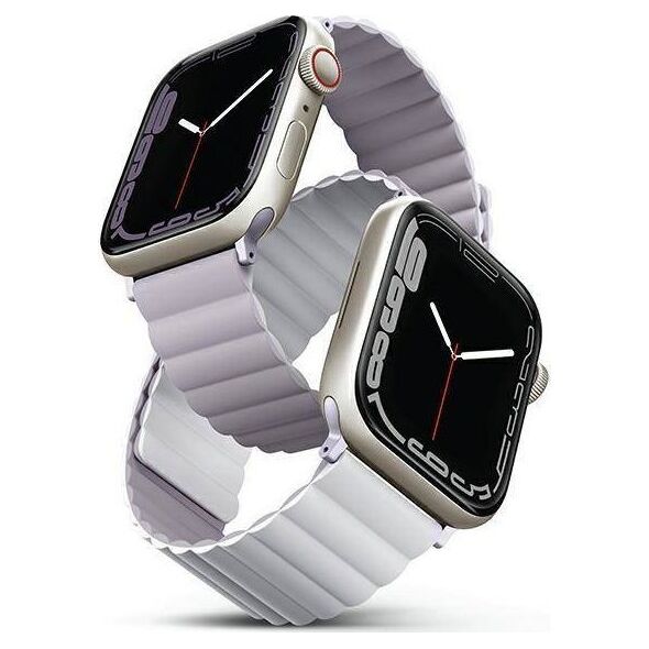 Uniq Pasek UNIQ Revix Apple Watch 4/5/6/7/8/SE/SE2 40/41mm Reversible Magnetic lilak-biały/lilac-white