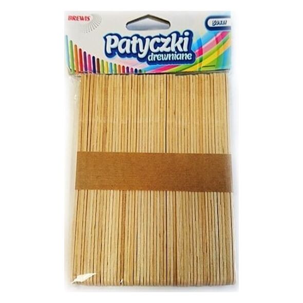 PATYCZKI DEKORACYJNE DREWNIANE PK140 KOLOROWE 14cm