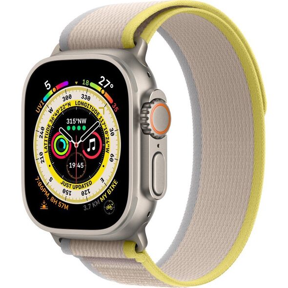 Apple Opaska Trail w kolorze żółtym/beżowym do koperty 49 mm - rozmiar S/M