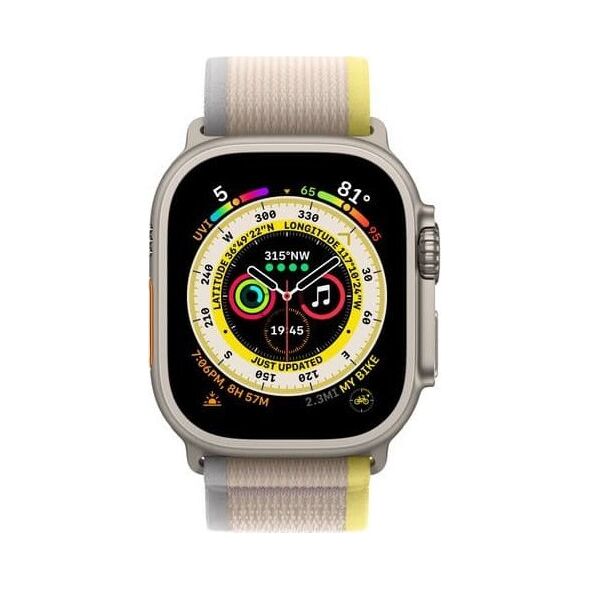 Apple Opaska Trail w kolorze żółtym/beżowym do koperty 49 mm - rozmiar M/L