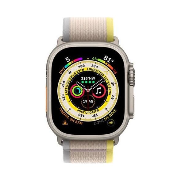 Apple Opaska Trail w kolorze żółtym/beżowym do koperty 49 mm - rozmiar M/L