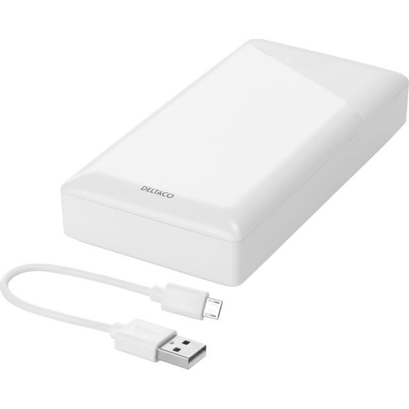Powerbank Deltaco PB-A1002 20000mAh Biały