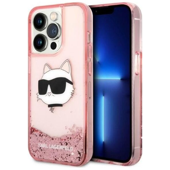 Karl Lagerfeld Karl Lagerfeld KLHCP14LLNCHCP iPhone 14 Pro 6,1" różowy/pink hardcase Glitter Choupette Head NoSize