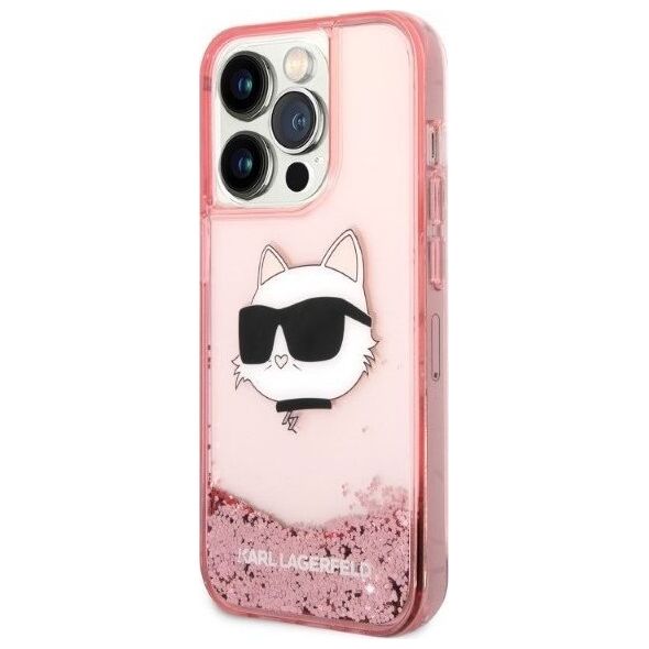 Karl Lagerfeld Karl Lagerfeld KLHCP14LLNCHCP iPhone 14 Pro 6,1" różowy/pink hardcase Glitter Choupette Head NoSize