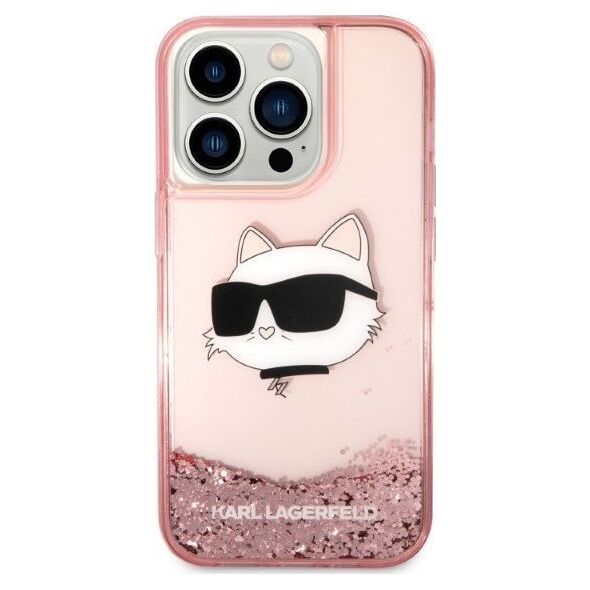 Karl Lagerfeld Karl Lagerfeld KLHCP14LLNCHCP iPhone 14 Pro 6,1" różowy/pink hardcase Glitter Choupette Head NoSize