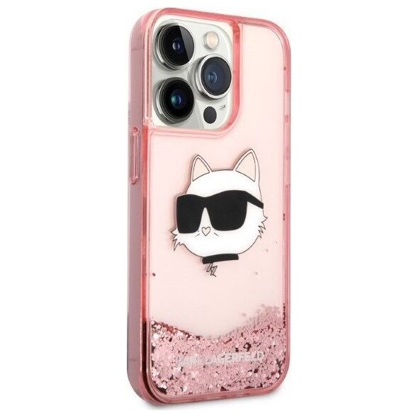 Karl Lagerfeld Karl Lagerfeld KLHCP14LLNCHCP iPhone 14 Pro 6,1" różowy/pink hardcase Glitter Choupette Head NoSize