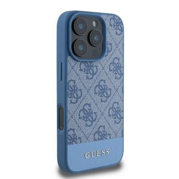 Original Case IPHONE 16 PRO MAX Guess Hardcase 4G Bottom Stripe blue 3666339345518