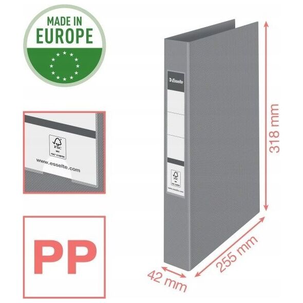 Segregator Esselte Segr A4 2RR/25 koral Colour'Breeze Essel