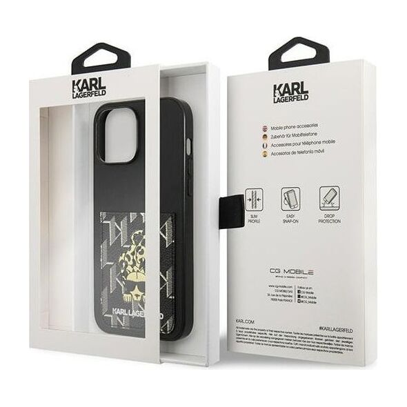 Karl Lagerfeld Karl Lagerfeld KLHCP13XCANCNK iPhone 13 Pro Max 6,7" hardcase czarny/black Karlimals Cardslot NoSize