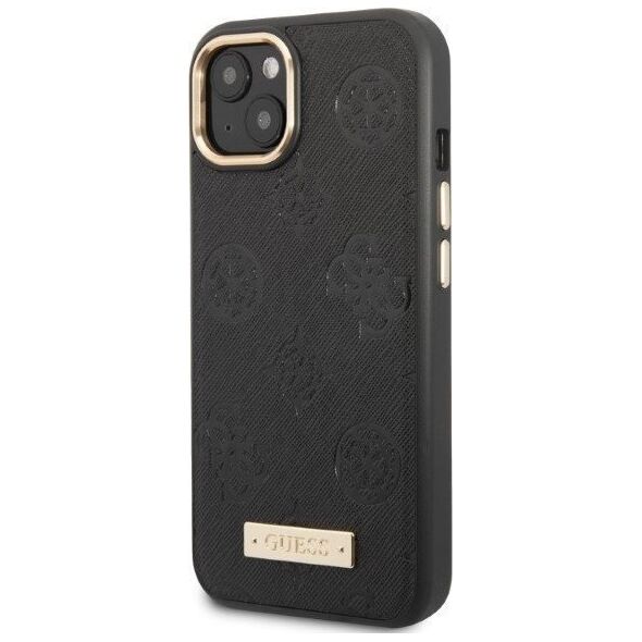 Guess Guess GUHMP13MSAPSTK iPhone 13 6,1" czarny/black hardcase Peony Logo Plate MagSafe NoSize