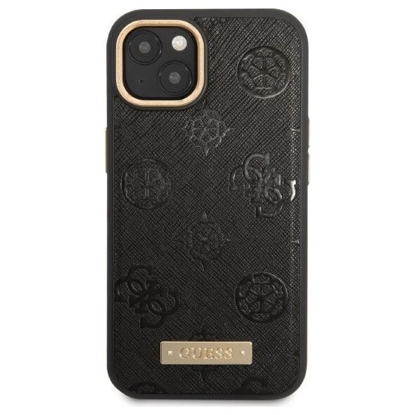 Guess Guess GUHMP13MSAPSTK iPhone 13 6,1" czarny/black hardcase Peony Logo Plate MagSafe NoSize