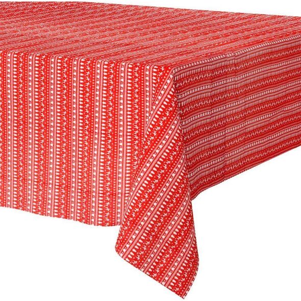 Excellent Houseware Obrus na stół świąteczny prostokątny czerwony 130x180 cm