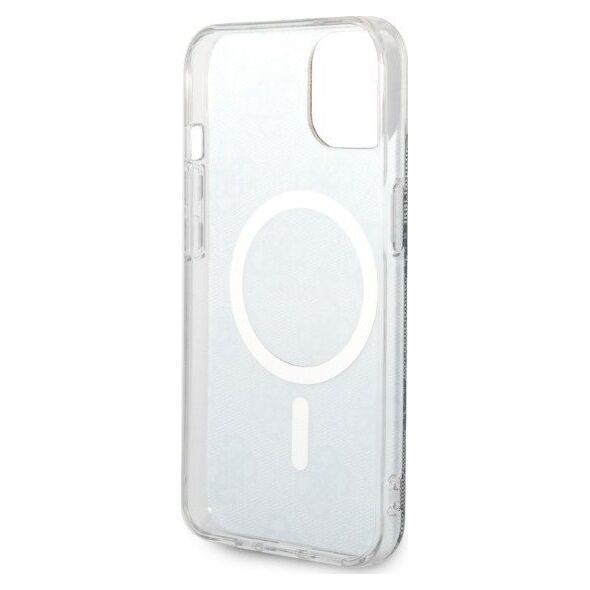 Guess Zestaw Guess GUBPP14MH4EACSB Case+ Charger iPhone 14 Plus 6,7" niebieski/blue hard case 4G Print MagSafe NoSize
