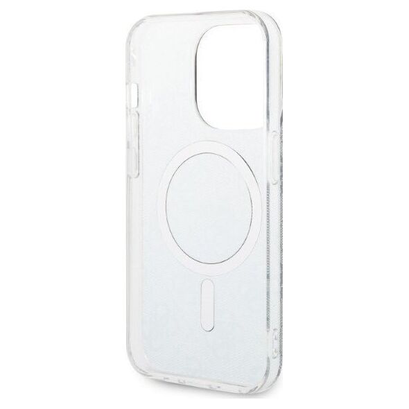 Guess Zestaw Guess GUBPP14XH4EACSB Case+ Charger iPhone 14 Pro Max 6,7" niebieski/blue hard case 4G Print MagSafe NoSize