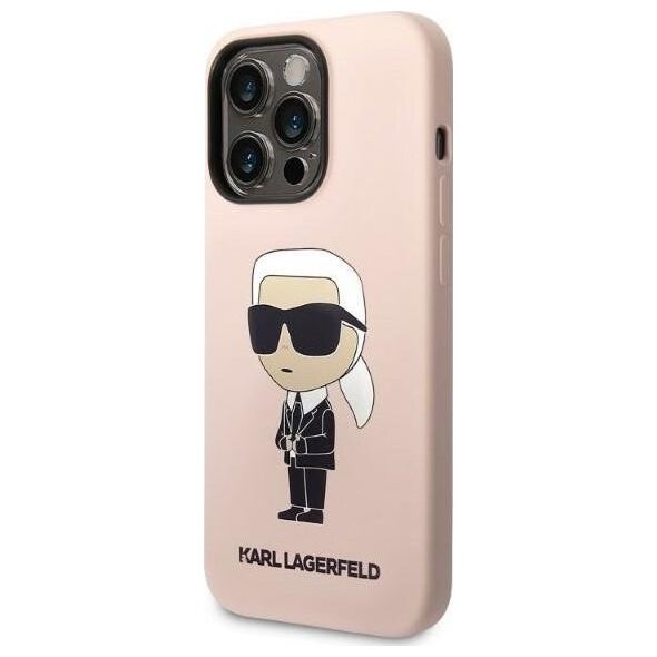 Karl Lagerfeld Karl Lagerfeld KLHCP14LSNIKBCP iPhone 14 Pro 6,1" hardcase różowy/pink Silicone Ikonik NoSize
