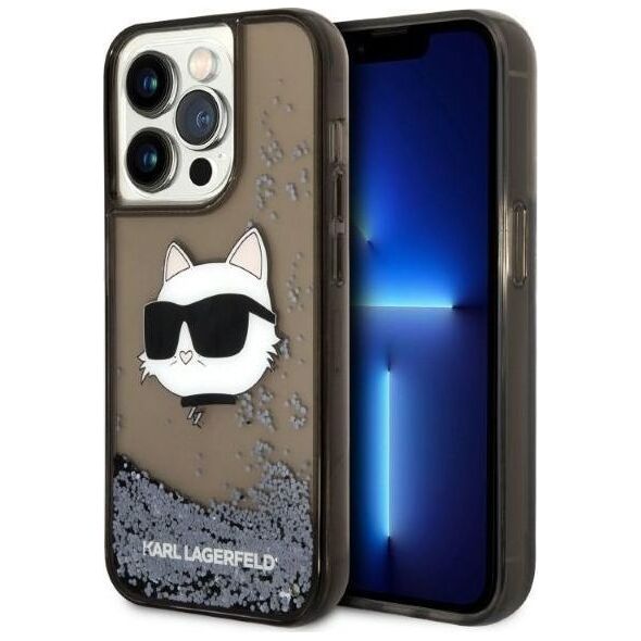 Karl Lagerfeld Karl Lagerfeld KLHCP14LLNCHCK iPhone 14 Pro 6,1" czarny/black hardcase Glitter Choupette Head NoSize