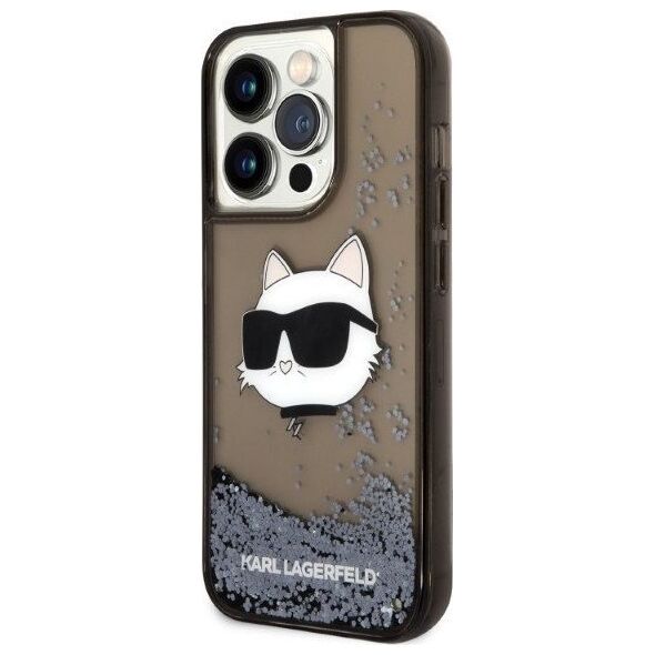 Karl Lagerfeld Karl Lagerfeld KLHCP14LLNCHCK iPhone 14 Pro 6,1" czarny/black hardcase Glitter Choupette Head NoSize