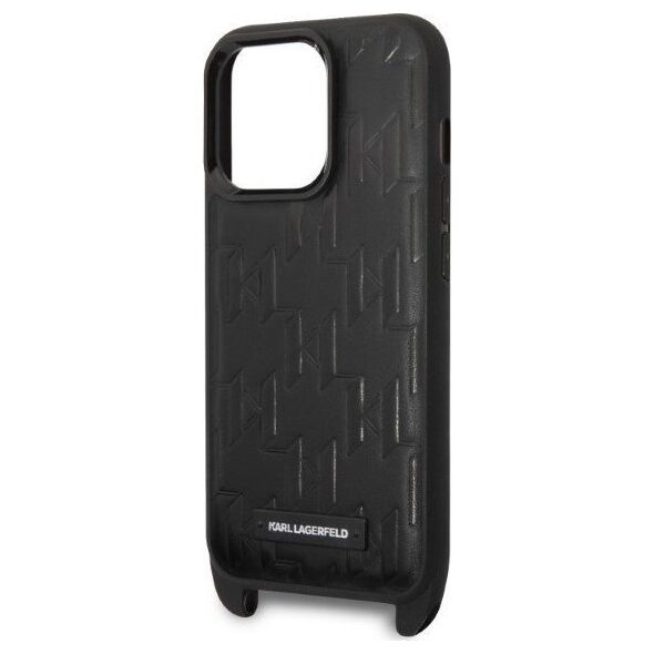 Karl Lagerfeld Karl Lagerfeld KLHCP14LSTMMK iPhone 14 Pro 6,1" hardcase czarny/black Monogram Plaque Logo Strap NoSize
