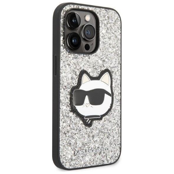 Karl Lagerfeld Karl Lagerfeld KLHCP14XG2CPS iPhone 14 Pro Max 6,7" srebrny/silver hardcase Glitter Choupette Patch NoSize