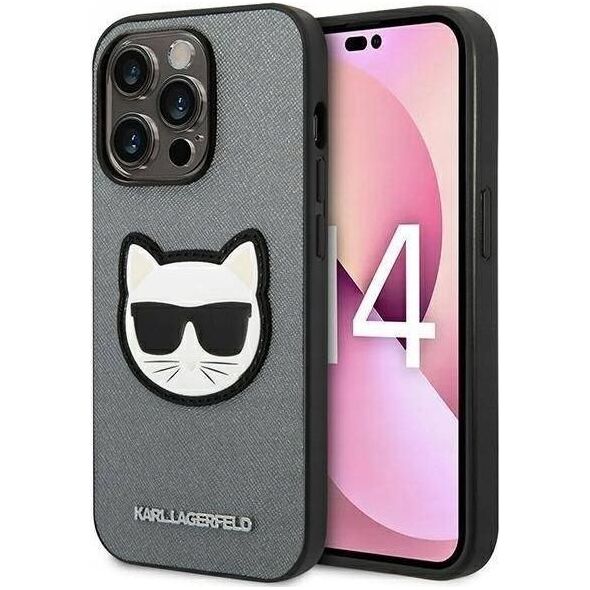 Karl Lagerfeld KARL LAGERFELD IPHONE 14 PRO CHOUPETTE HEAD PATCH KLHCP14LSAPCHG SILVER