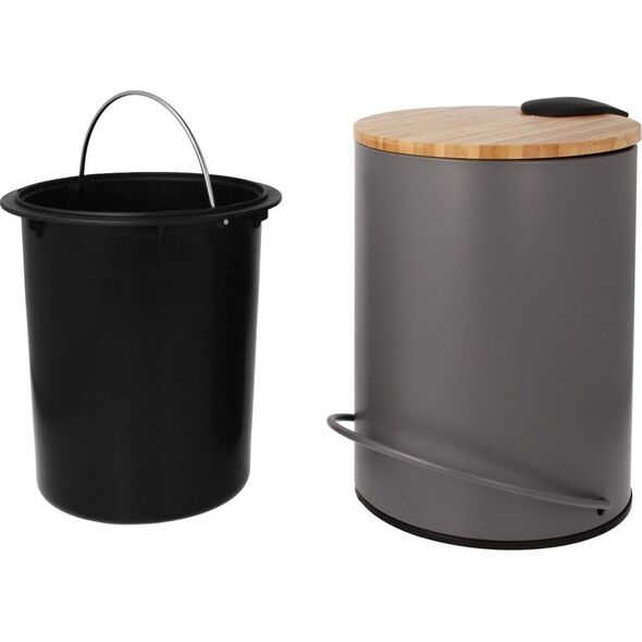 Kosz na śmieci Brunbeste na pedał szary (BB-2593)