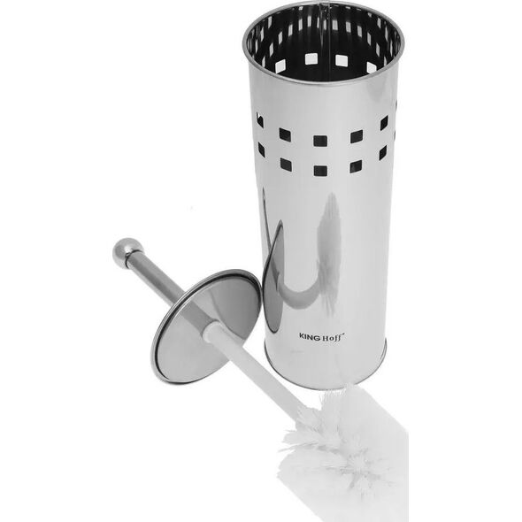 KingHoff SZCZOTKA DO WC Z POJEMNIKIEM ZE STALI NIERDZEWNEJ KINGHOFF KK-3220
