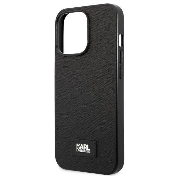 Karl Lagerfeld Etui Karl Lagerfeld KLHCP13LSFMP2K Apple iPhone 13 Pro hardcase czarny/black Saffiano Plaque