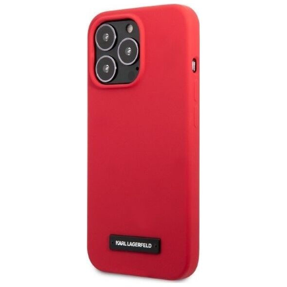 Karl Lagerfeld Etui Karl Lagerfeld KLHCP13LSLMP1R Apple iPhone 13 Pro hardcase czerwony/red Silicone Plaque