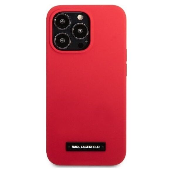 Karl Lagerfeld Etui Karl Lagerfeld KLHCP13LSLMP1R Apple iPhone 13 Pro hardcase czerwony/red Silicone Plaque