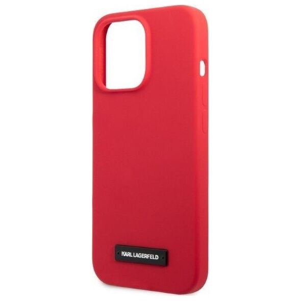 Karl Lagerfeld Etui Karl Lagerfeld KLHCP13LSLMP1R Apple iPhone 13 Pro hardcase czerwony/red Silicone Plaque