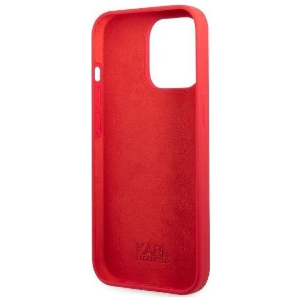 Karl Lagerfeld Etui Karl Lagerfeld KLHCP13LSLMP1R Apple iPhone 13 Pro hardcase czerwony/red Silicone Plaque