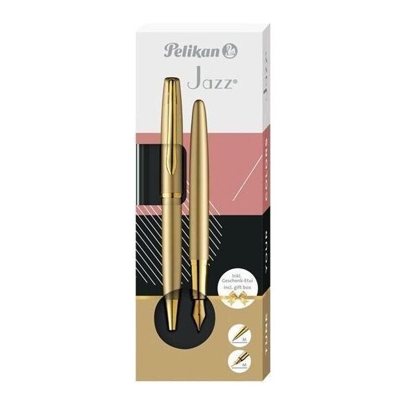 Pelikan Pióro wieczne Jazz Noble Elegance + długopis Gold