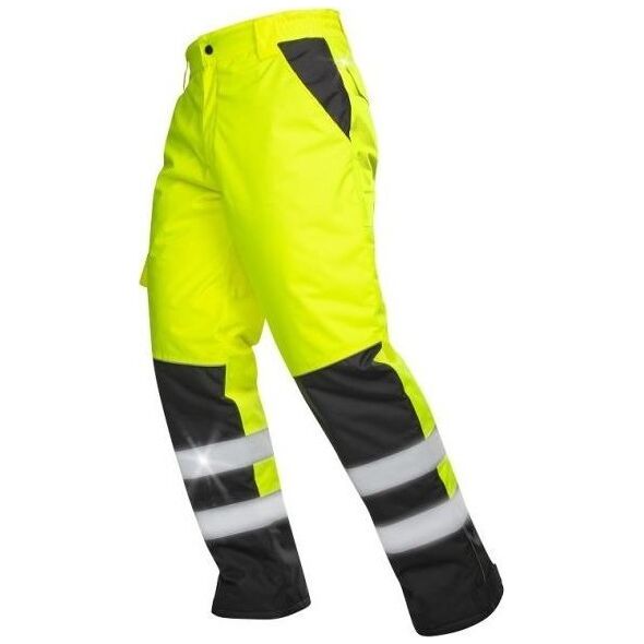 Ardon HOWARD - nieprzemakalne spodnie hi-viz z elementami odblaskowymi, 100 % poliester - Żółty H8940 L